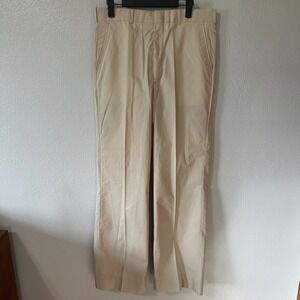 NEW Orvis Khaki Pants Flat‎ Front Chinos Cotton Blend Casual Trousers Size 32x31